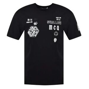 Alexander McQueen Oversized Swallow Sponsorship T Shirt Black XS